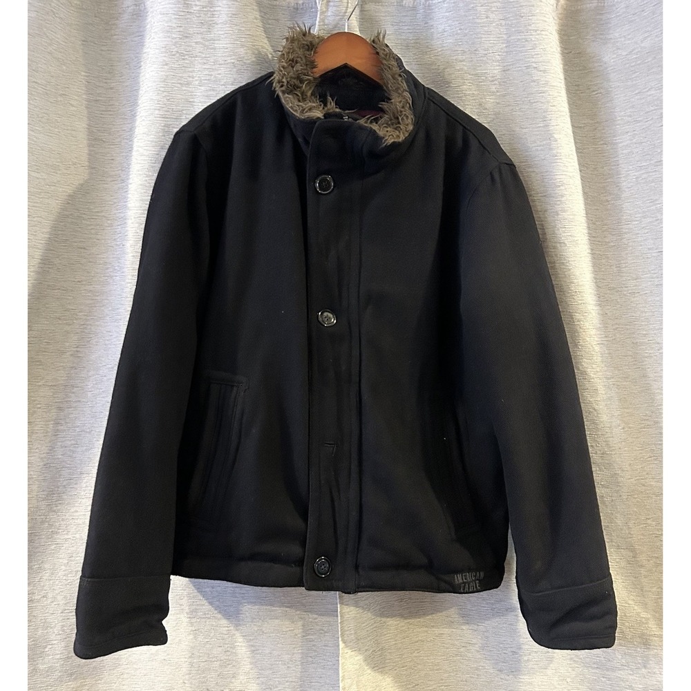 American Eagle outfitter's wool blend blue coat Y2K Size XL